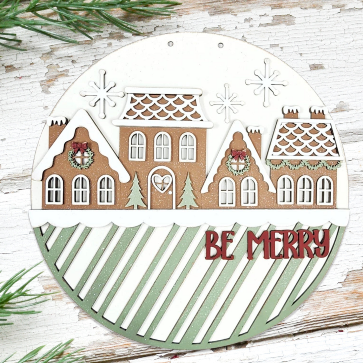 Victorian Gingerbread Christmas Door Hanger July 2025
