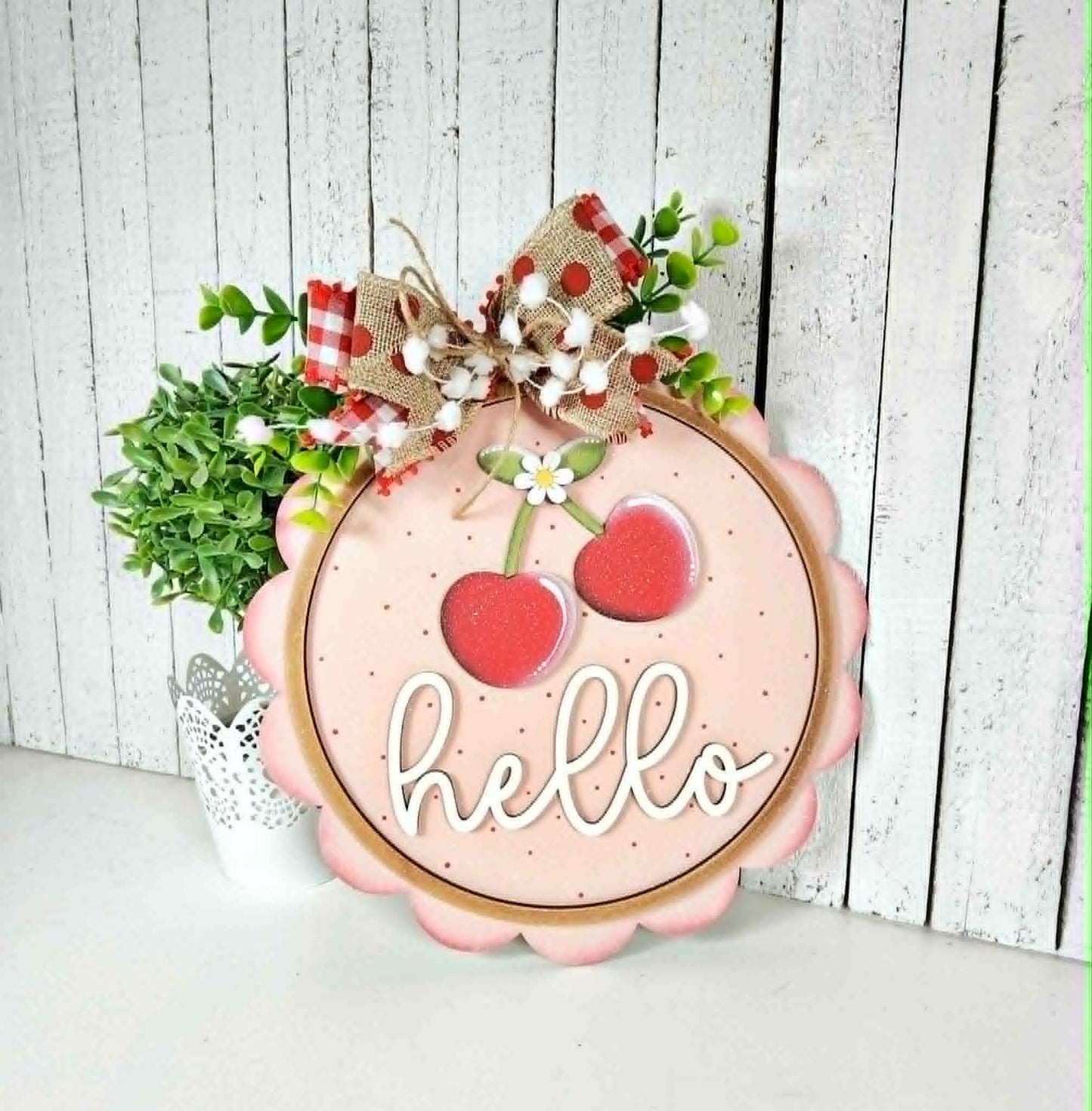 Fresh Picked Cherries Door Hanger June 2026