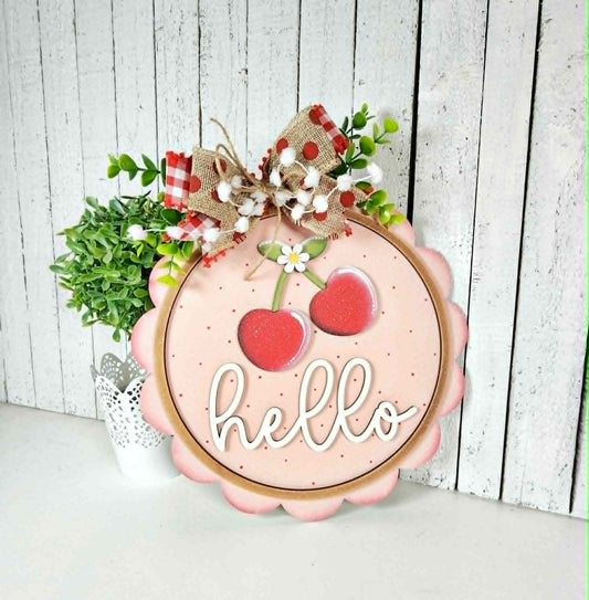Fresh Picked Cherries Door Hanger June 2026