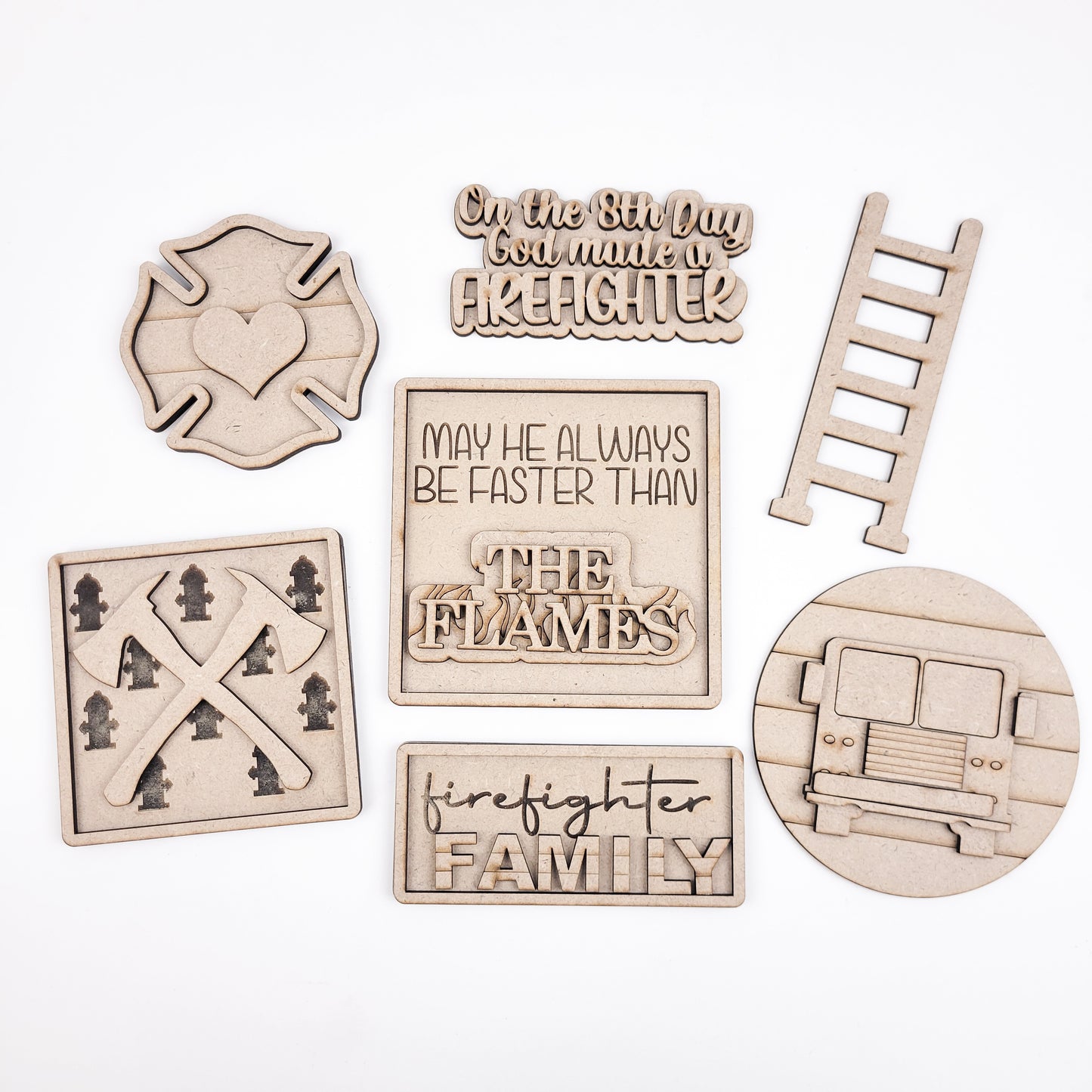 Firefighter Appreciation Tiered Tray DIY Paint Kit