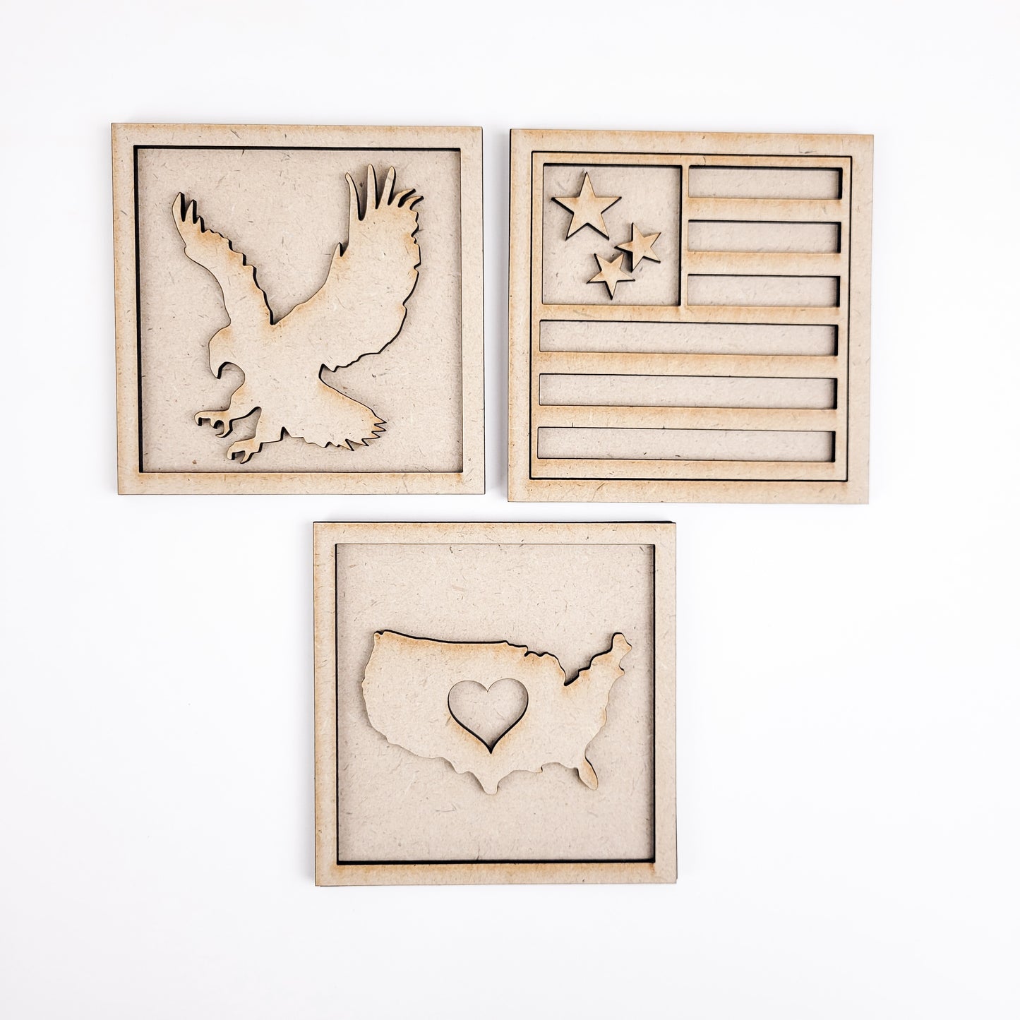 Bald Eagle USA Military Square Tiles
