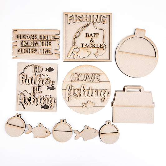 Gone Fishing Tiered Tray DIY Paint Kit