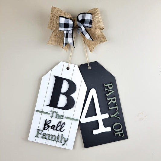 Custom Family Name Door Tags