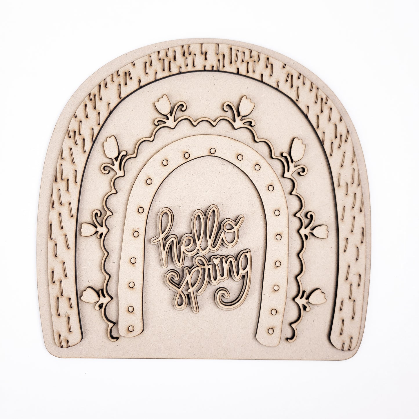 Boho Rainbow Spring Sign DIY Paint Kit