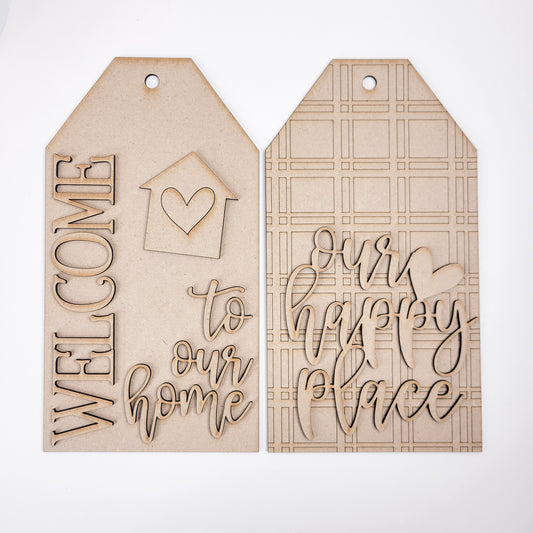 Our Happy Place Door Tags