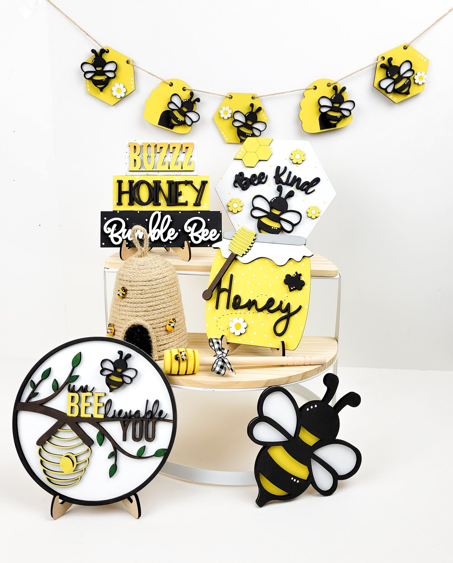BEE kind and UnBEElievably You Tiered Tray Decor Set July 2022