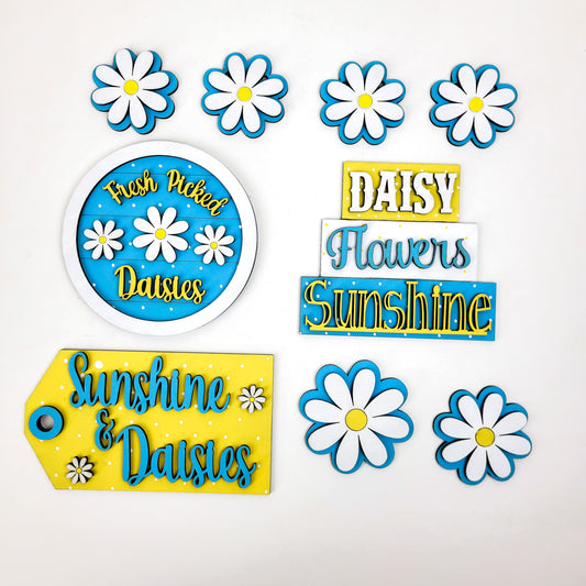 Sunshine & Daisies Summer Tiered Tray DIY Paint Kit