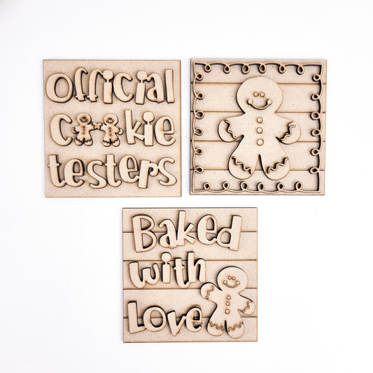 Baked With Love Gingerbread Square Tiles