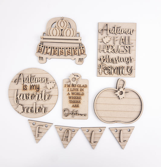 Autumn is My Favorite Color Tiered Tray DIY Paint Kit