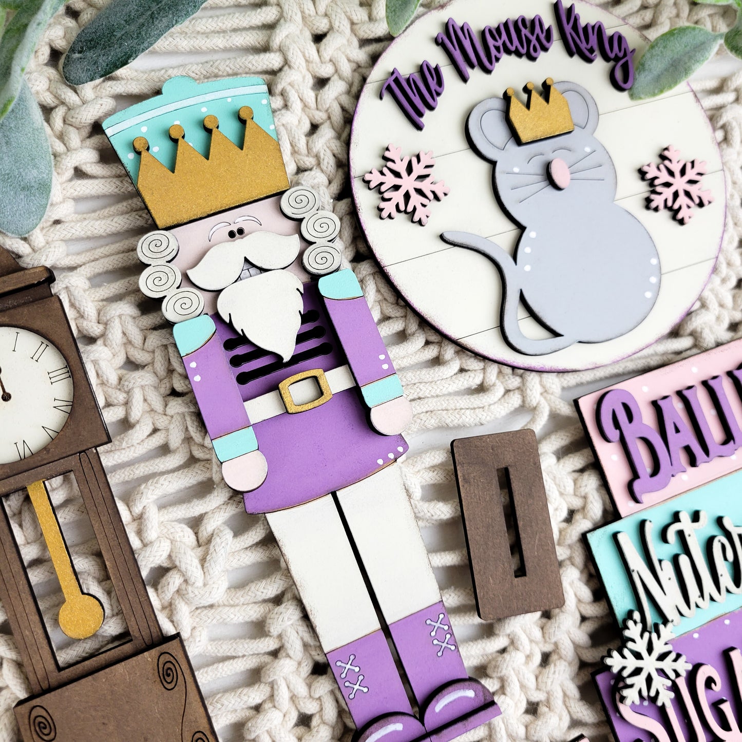 The Nutcracker and Sugar Plums Tiered Tray DIY Paint Kit