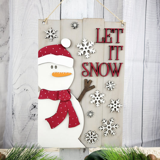 Let It Snow Christmas DIY Sign