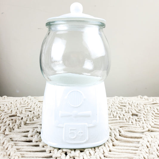 White Gumball Jar- QUANTITIES LIMITED