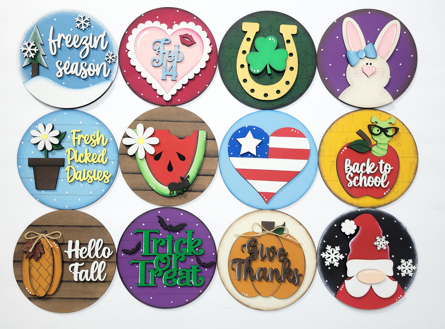 12 Months of Rounds Compatible with 6" Round Sign Bases