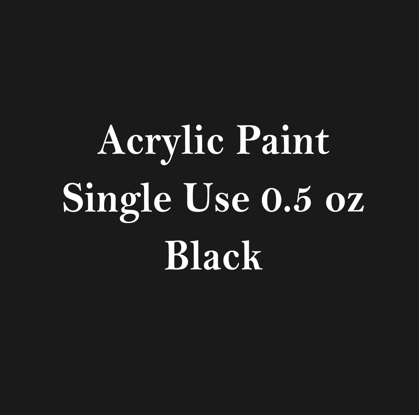 Black- Mini Bottle Paint