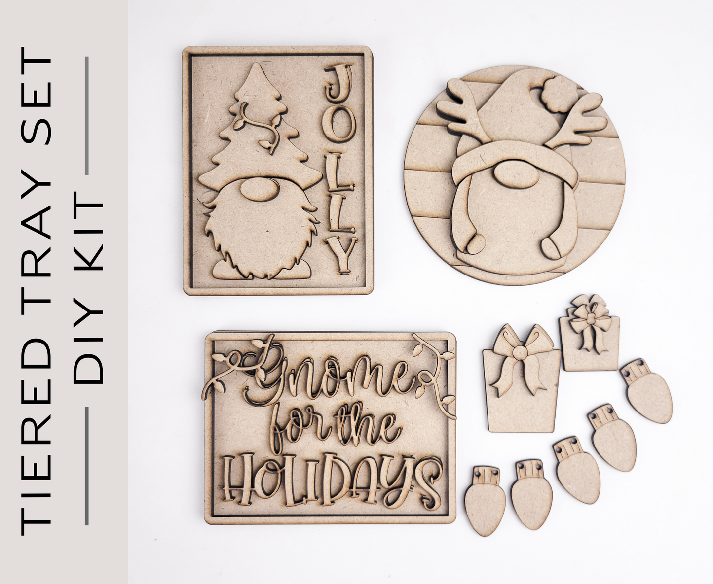Gnome for the Holidays Tiered Tray DIY Paint Kit