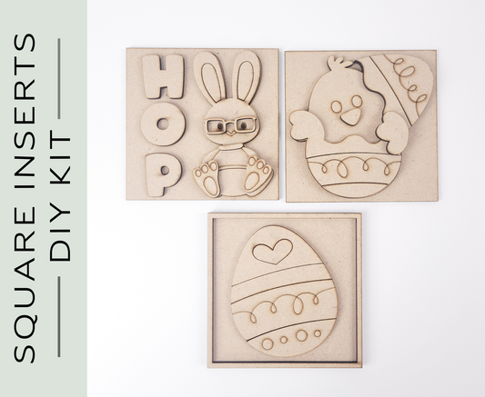 Hop Little Bunny Easter Square Tiles