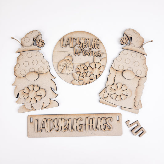 Ladybug Gnomes Crate Inserts DIY Kit