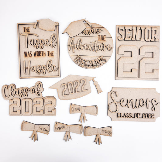 Graduation 2022 Seniors Tiered Tray DIY Paint Kit