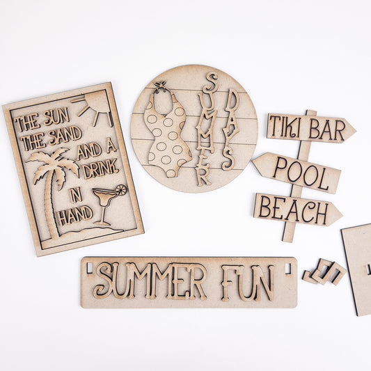 Summer Fun Beach Crate Inserts DIY Kit