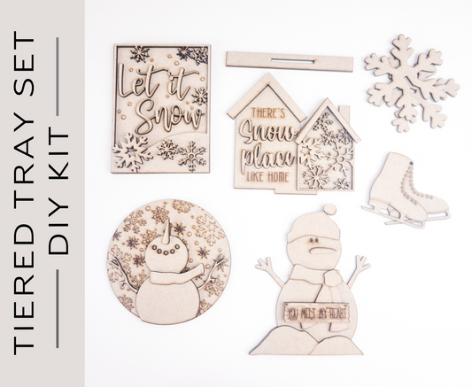 Snowplace Like Home Tiered Tray DIY Paint Kit