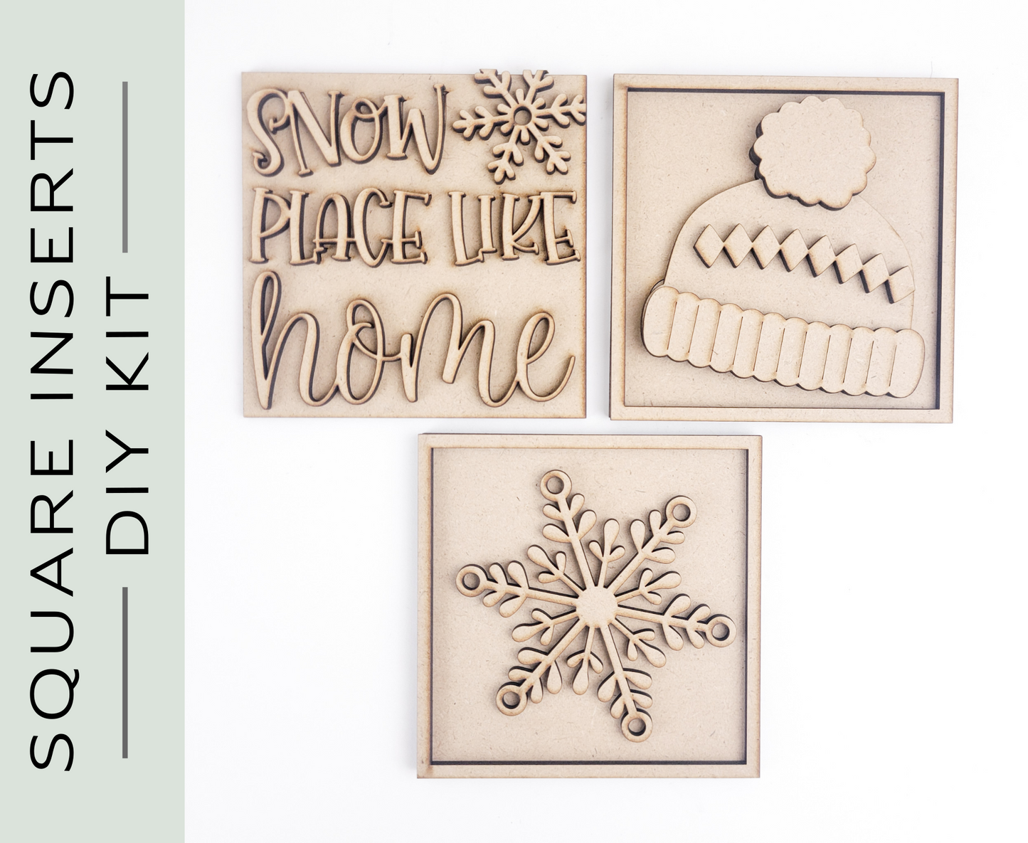 Snowplace Like Home Winter Square Tiles