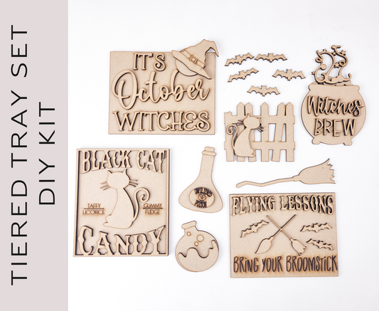 Witches Tiered Tray DIY Paint Kit