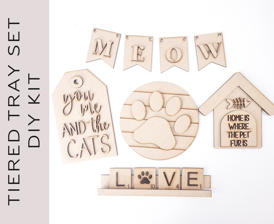 You Me and the Cats Tiered Tray DIY Paint Kit