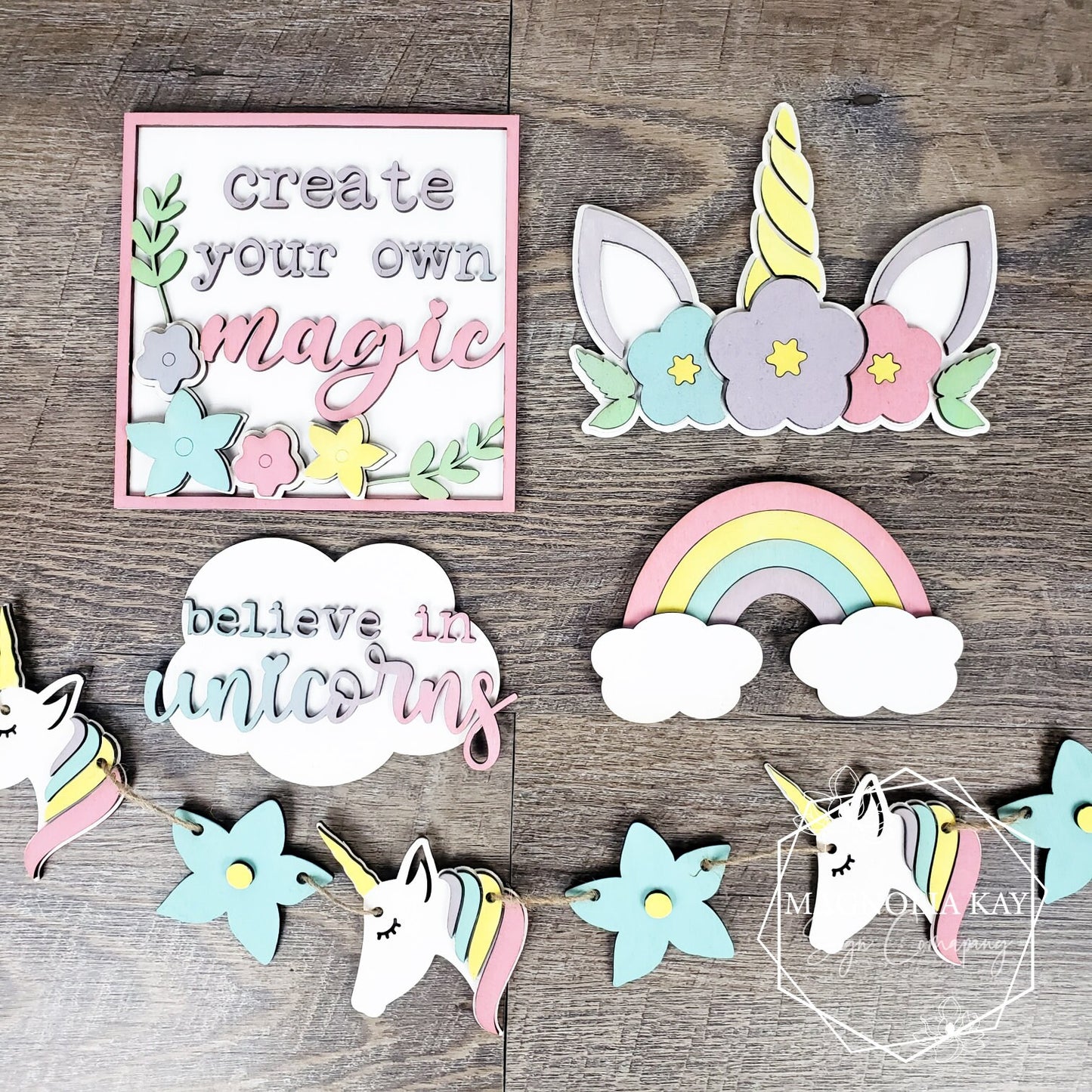 Unicorn Tiered Tray DIY Kit