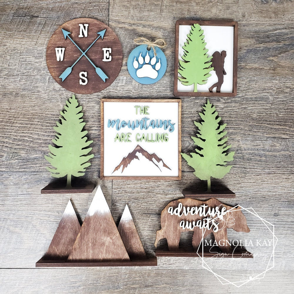 Mountains Are Calling Tiered Tray DIY Paint Kit