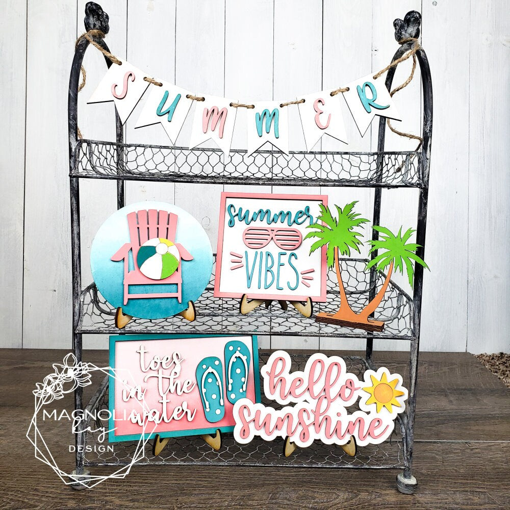 Summer Vibes Tiered Tray DIY Paint Kit