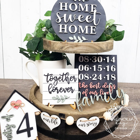 Home Sweet Home Tiered Tray DIY Paint Kit