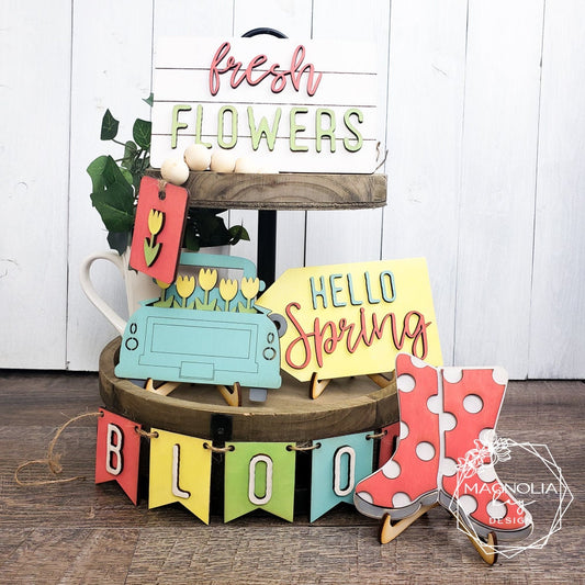 Hello Spring Tiered Tray DIY Paint Kit
