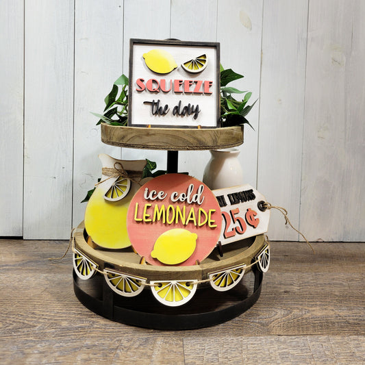 Lemons Lemonade Summer Tiered Tray DIY Paint Kit
