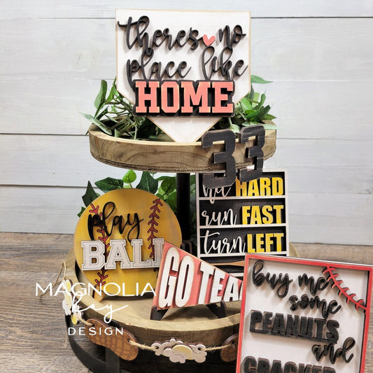 Softball Baseball DIY Tiered Tray Kit