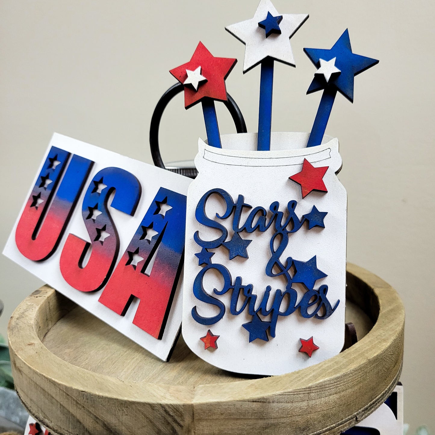 4th of July Tiered Tray DIY Paint Kit