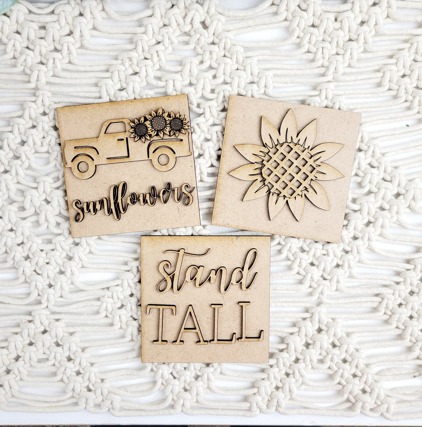 Sunflowers Stand Tall Square Tiles