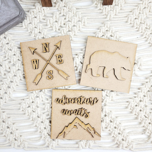 Adventure Awaits Square Tiles