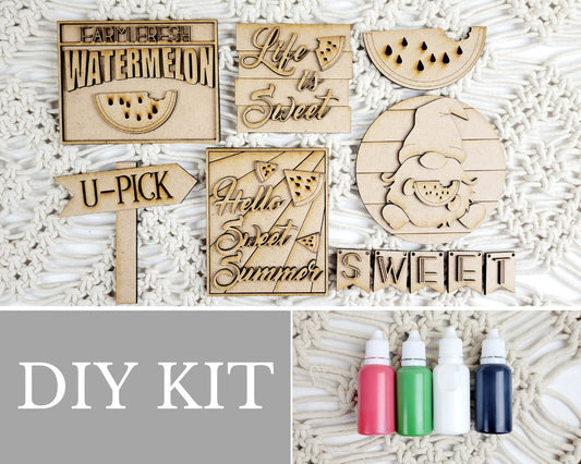 Summer Watermelons Tiered Tray DIY Paint Kit
