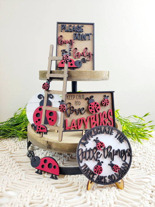 Ladybug Tiered Tray DIY Paint Kit