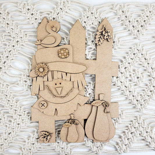 Scarecrow on Fence DIY Paint Kit