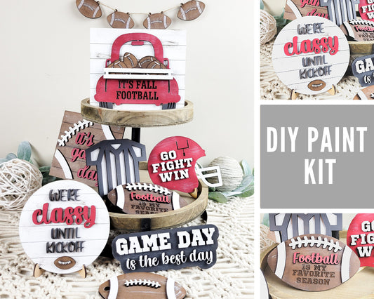 Football Season Tiered Tray DIY Paint Kit