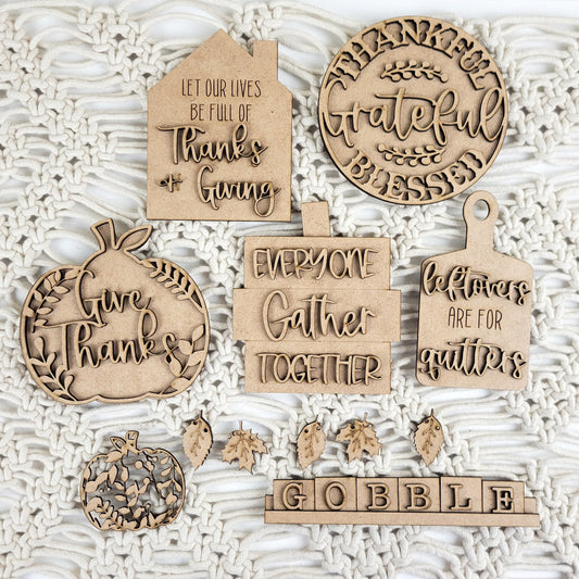 Thanksgiving Tiered Tray DIY Paint Kit