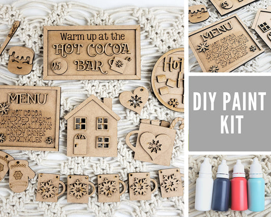 Hot Cocoa Tiered Tray DIY Paint Kit