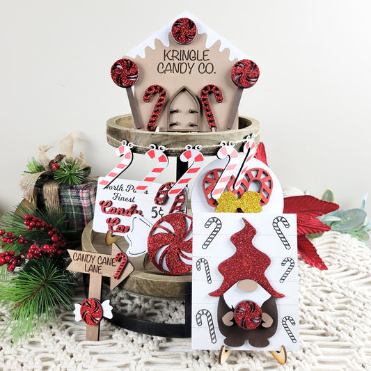 Candy Cane Lane  Tiered Tray