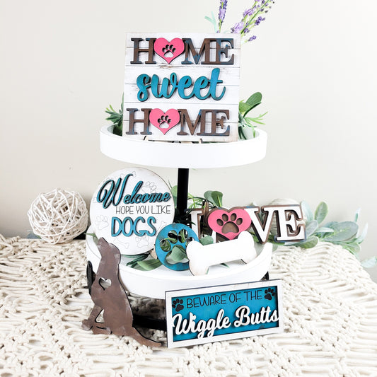 Dogs Tiered Tray DIY Paint Kit