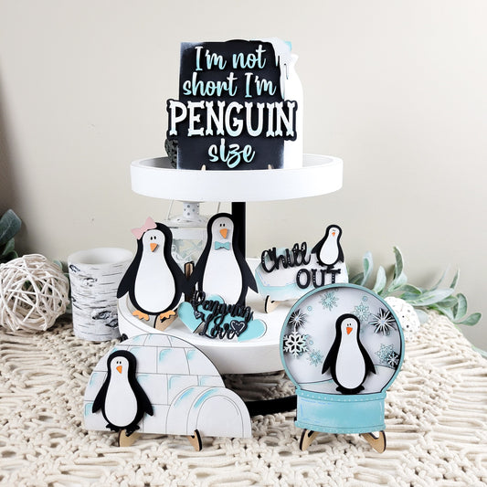 Penguins Tiered Tray DIY Paint Kit