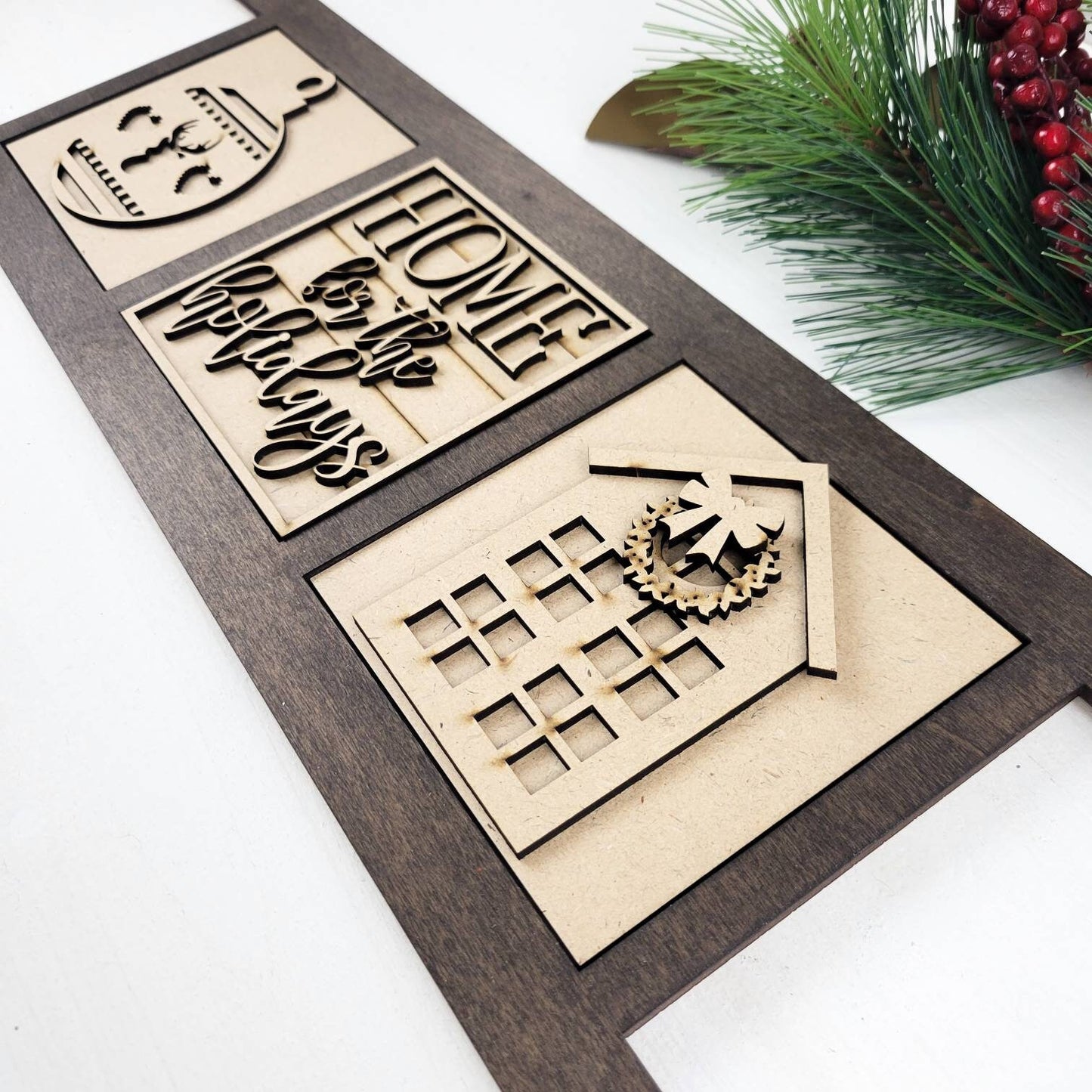 Home for the Holidays Square Tiles