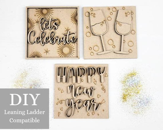 New Years Celebration Square Tiles