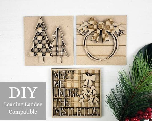 Meet Me Under the Mistletoe Square Tiles