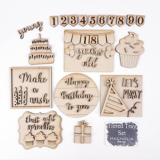 Birthday Tiered Tray DIY Paint Kit